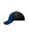Unisex 6 Panel Elastic Fit Mesh Cap Royal/zwart 8687