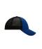 Unisex 6 Panel Elastic Fit Mesh Cap Royal/zwart 8687
