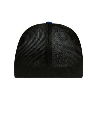 Unisex 6 Panel Elastic Fit Mesh Cap Royal/zwart 8687