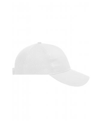 Unisex 6 Panel Air Mesh Cap White 8560