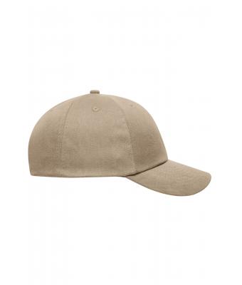 Unisex 6 Panel Heavy Brushed Cap Licht khaki 8585