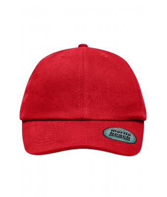 Unisexe Casquette lourde brossée 6 panneaux Rouge-vif 8585