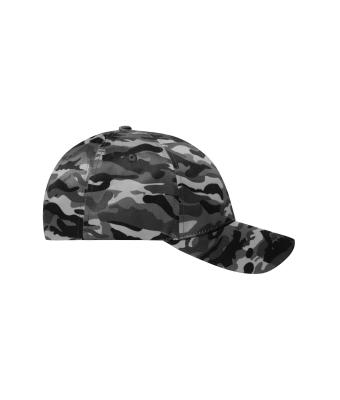 Unisex 6 Panel Camouflage Cap Grey/black 8688