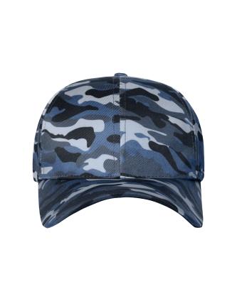 Unisex 6 Panel Camouflage Cap Denim/black 8688