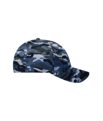 Unisex 6 Panel Camouflage Cap Denim/black 8688
