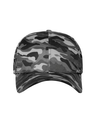 Unisex 6 Panel Camouflage Cap Grey/black 8688