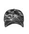 Unisex 6 Panel Camouflage Cap Grey/black 8688