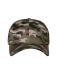 Unisex Șapcă de camuflaj cu 6 panouri Olijf/zwart 8688