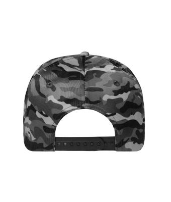 Unisex Șapcă de camuflaj cu 6 panouri Grijs/zwart 8688