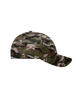 Unisex Șapcă de camuflaj cu 6 panouri Olijf/zwart 8688