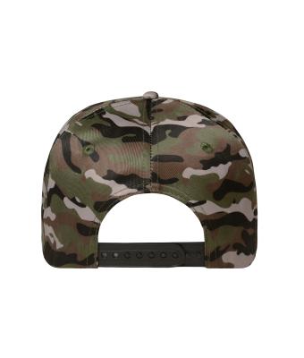 Unisex Șapcă de camuflaj cu 6 panouri Olijf/zwart 8688