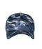Unisexe Casquette camouflage 6 panneaux Jean/noir 8688