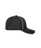 Unisex 6 Panel Workwear Cap - SOLID - Black 10223