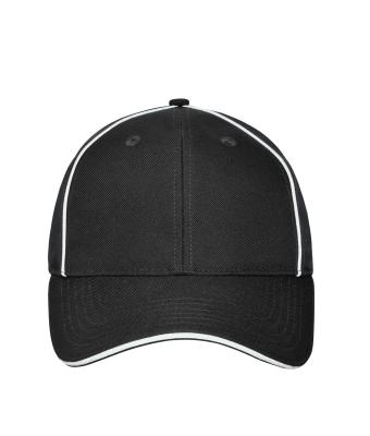 Unisex 6 Panel Workwear Cap - SOLID - Black 10223