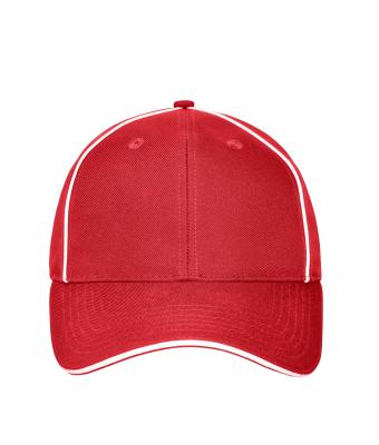 Unisex 6 Panel Workwear Cap - SOLID - Red 10223