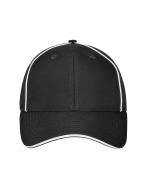 Unisex 6 Panel Workwear Cap - SOLID Black 10223