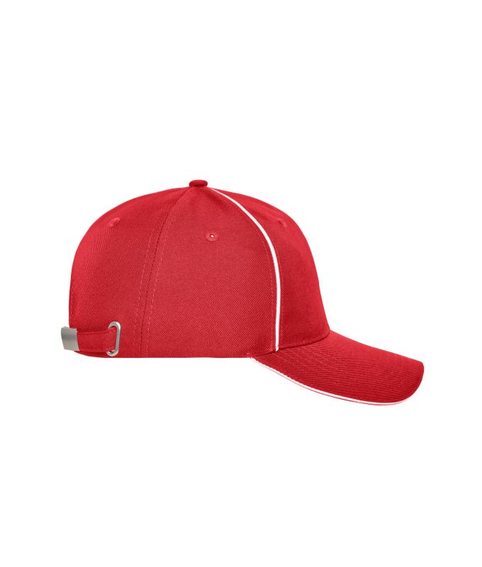 Unisex 6 Panel Workwear Cap - SOLID Red 10223
