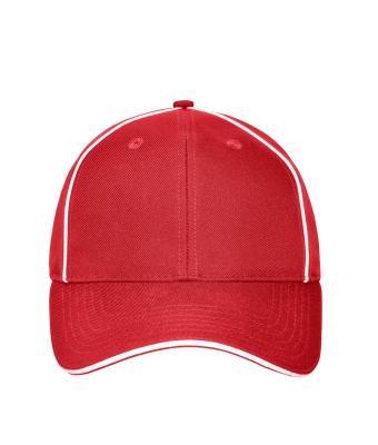 Unisex 6 Panel Workwear Cap - SOLID Rood 10223