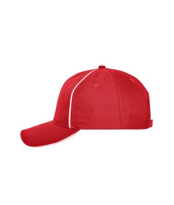 Unisex 6 Panel Workwear Cap - SOLID Red 10223