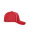 Unisex 6 Panel Workwear Cap - SOLID Red 10223