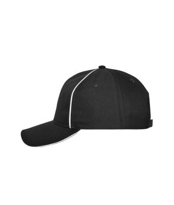 Unisex 6 Panel Workwear Cap - SOLID Zwart 10223