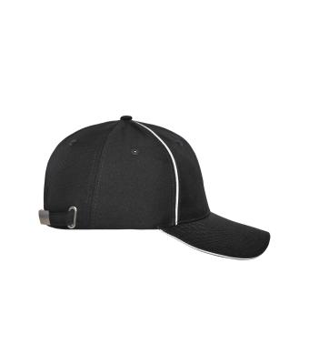 Unisex 6 Panel Workwear Cap - SOLID Zwart 10223