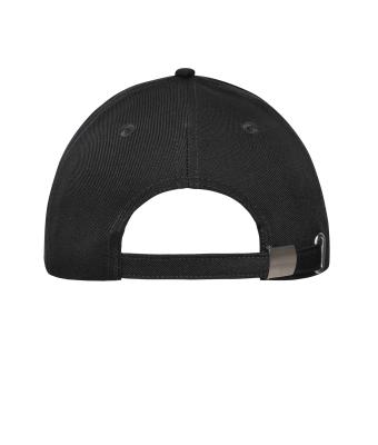 Unisex 6 Panel Workwear Cap - SOLID Zwart 10223