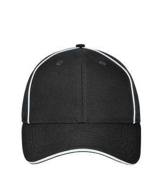 Unisex 6 Panel Workwear Cap - SOLID Zwart 10223