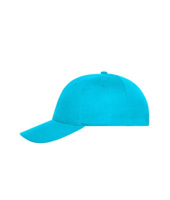 Unisexe Casquette 6 panneaux en coton bio Turquoise 10230