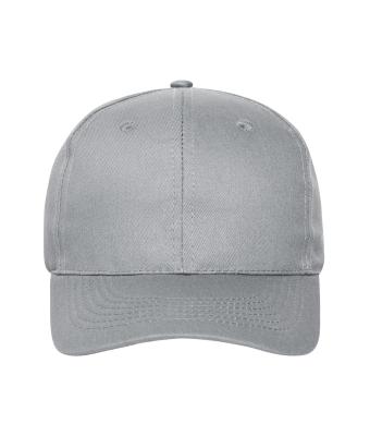 Unisexe Casquette 6 panneaux en coton bio Gris-clair 10230