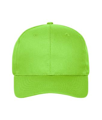 Unisexe Casquette 6 panneaux en coton bio Vert-citron 10230