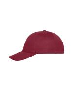 Unisexe Casquette 6 panneaux en coton Bourgogne 10230