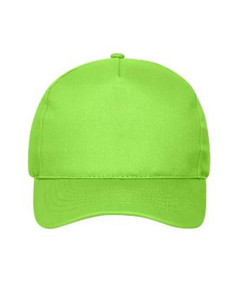 Unisex 5 Panel Cap Bio Cotton Lime-green 10231