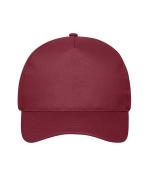 Unisex 5 Panel Cap Cotton Burgundy 10231