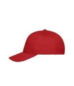 Unisex 5 Panel Cap Cotton Red 10231