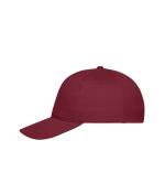 Unisex 5 Panel Cap Cotton Burgundy 10231