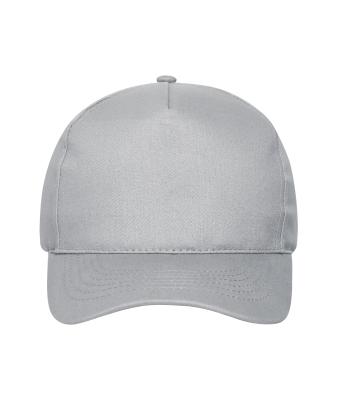 Unisex 5 Panel Cap Organic Cotton Light-grey 10231