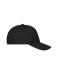 Unisex 5 Panel Cap Organic Cotton Black 10231
