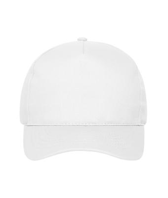 Unisex 5 Panel Cap Organic Cotton White 10231