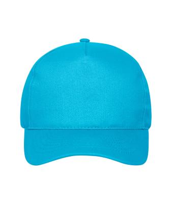 Unisexe Casquette 5 panneaux en coton bio Turquoise 10231