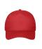 Unisexe Casquette 5 panneaux en coton bio Rouge 10231