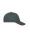 Unisex 5 Panel Sandwich Cap Bio Cotton Grafiet/rood 10232