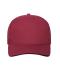 Unisex 5 Panel Sandwich Cap Bio Cotton Dieprood/zwart 10232