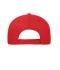 Unisex 5 Panel Sandwich Cap Bio Cotton Rood/wit 10232