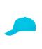 Unisex 5 Panel Sandwich Cap Bio Cotton Turquoise/wit 10232