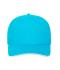 Unisex 5 Panel Sandwich Cap Bio Cotton Turquoise/wit 10232