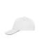 Unisex 5 Panel Sandwich Cap Bio Cotton Wit/navy 10232