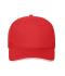 Unisex 5 Panel Sandwich Cap Bio Cotton Rood/wit 10232