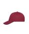 Unisex 5 Panel Sandwich Cap Bio Cotton Dieprood/zwart 10232