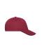 Unisex 5 Panel Sandwich Cap Bio Cotton Dieprood/zwart 10232